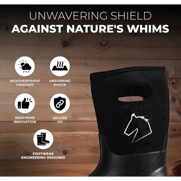 Master Rancher Heavy Duty Work Farm Boots Unisex Men's 10 Women's 12, Black - Picture 7 of 8